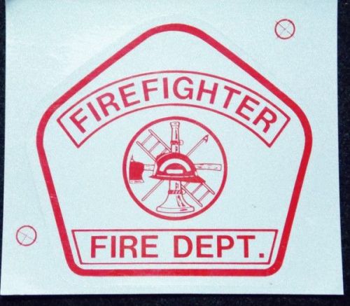 Avery FIREFIGHTER - FIRE DEPT Vinyl  Reflective Helmet Badge Decal Sticker USA