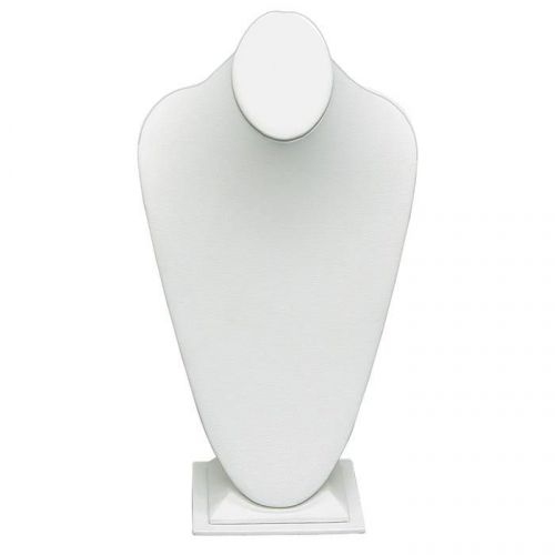 Tall White Necklace Pendant Chain Display Bust  8 1/4&#034;W x 6 3/4&#034;D x 14 1/2&#034;H