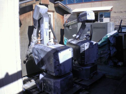 Lot of 2 devilbiss gmf robotics p100 industrial robot spray painter movie prop for sale
