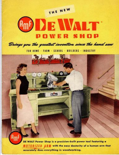 1954 AMF DEWALT POWER SHOP Brochure / Booklet POWER SAW DRILL SANDER ROUTER &amp;&amp;&amp;