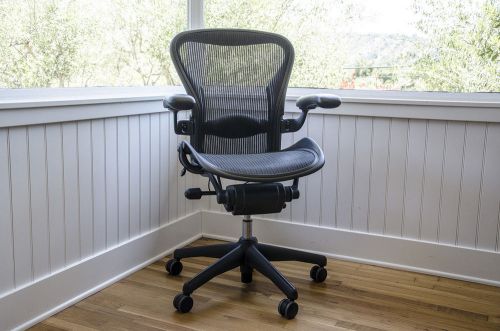 $1295 Herman Miller AERON EXECTUTIVE Office Task Chair C Height Adjust Tilt dwr