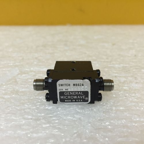 General Microwave M862A (OPT. 411) 0.1 to 18 GHz, SMA (F) SPST Switch
