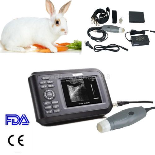 Portable Ultrasound Scanner Machine Animal Veterinary + Rechargeable Battery CE