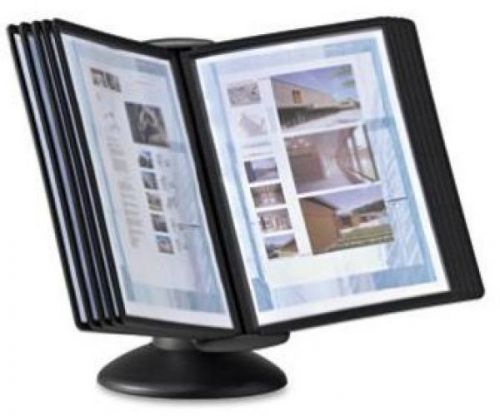 Durable sherpa 10-panel motion desktop reference system, black borders (553901) for sale