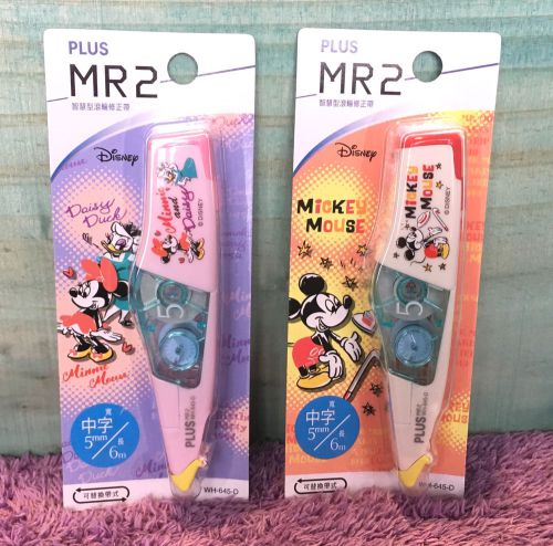 New Disney Mickey Mouse Correction Tape Minnie Whiper Mini Roller PLUS Whiteout