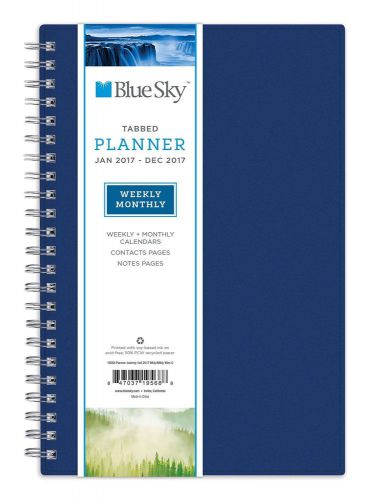 Blue sky 2017 weekly &amp; monthly planner wire-o binding 5&#034; x 8&#034; journey (19568) for sale