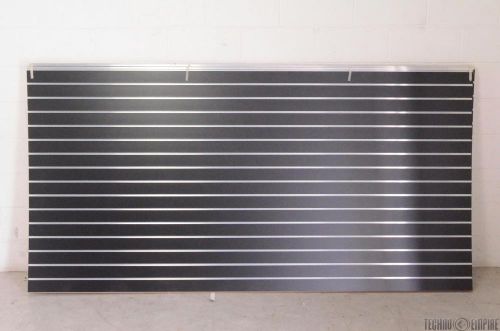 4 slatwall panels black w/ aluminum tracks &amp; border retail guitar hanger #26873 for sale
