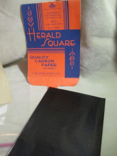 Vintage Set of 10 HERALD SQUARE Quality CARBON PAPER No.520  F.W. Woolworth