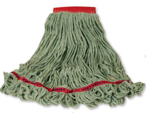 Rubbermaid fgc15306 looped-end large wet mop 4-ply blended green lot of 2 for sale