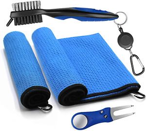 Golf Microfiber Towels Gifts Kit,Golf Cleaning Accessories Set-2 Waffle Golf Tow