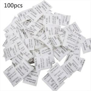 100 Packet Silica Gel Desiccant Pack Food Jewelry Moisture Absorber Dehumidifier