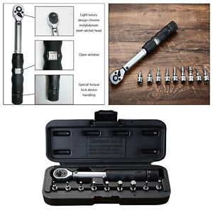 1/4 Inch Driver Click Torque Wrench Set, Great Maintenance Tool, Includes Inner