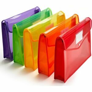 _1pcs A4 File Folder Plastic File Wallet Document Bag Office School Supplies