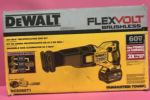 DeWalt FLEXVOLT 60V MAX* BRUSHLESS Reciprocating Saw Kit inc. BATTERY - DCS388T1