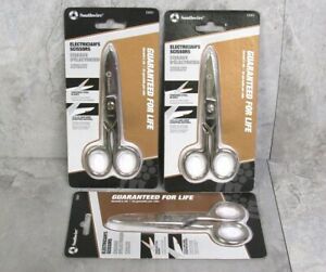 Lot of 3 NEW Southwire ES001 Electrician&#039;s Scissors Fast Shipping!