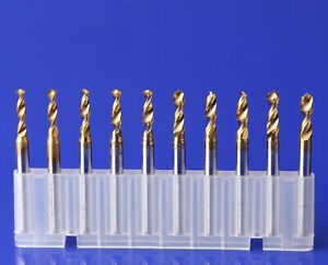 10Pc HIGH QUALITY 1.3~3.175mm Coat PCB Drill CNC ROUTER BITS 1/8 Shank GRADE AAA