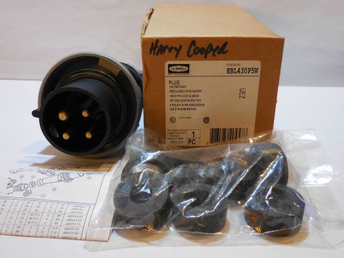 Hubbell hbl430p5w 430p5w locking pin &amp; sleeve plug 30 amp 3 pole 4 wire 600 volt for sale