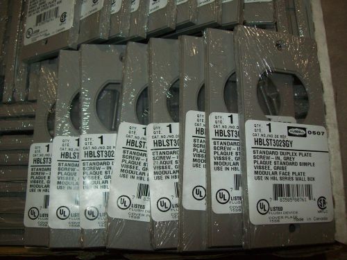 (LOT OF 60)NEW HUBBELL/PANDUIT HBLPA308SGY Modular face plate screw in*Free ship