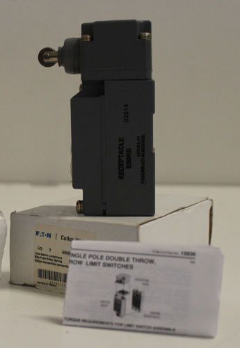 New in Box CUTLER HAMMER MODEL E50BS3 LIMIT SWITCH (E50DS3 RECEPTACLE E50RB)