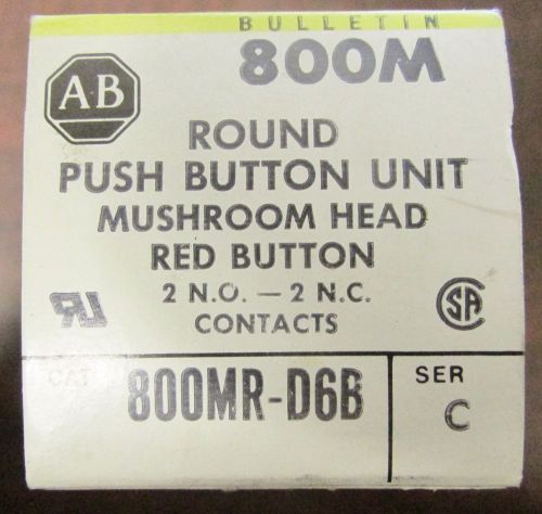 ALLEN BRADLEY Round Mushroom Head Push Button Unit 800MR D68
