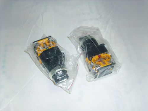 2 pak AC 380V 10A 1NO+NC 4 Terminals 2-Position Selector Self-Lock Rotary Switch