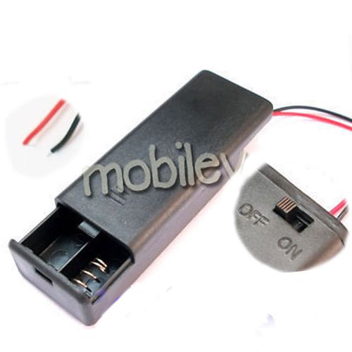 1 x 2 aaa battery  holder box case 3v on/off switch m1 for sale