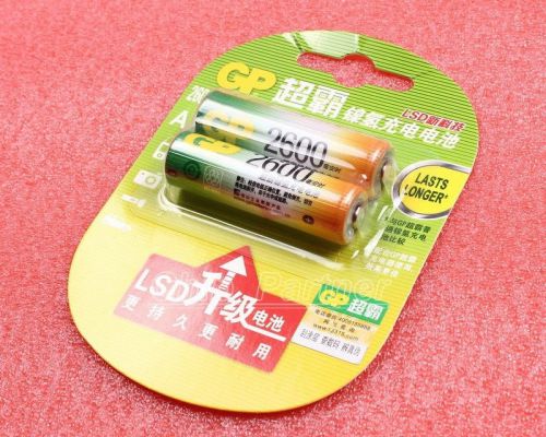 2pcs aa rechargeable battery 1.2v 2600mah lsd ni-mh battery for sale