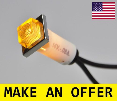 Nib usa leecraft 3200 incandescent indicator panel 14 volts light bulb yellow for sale