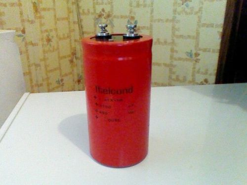 USED Itelcond 4700 MFD 450V Large Can Capacitor Screw Terminals