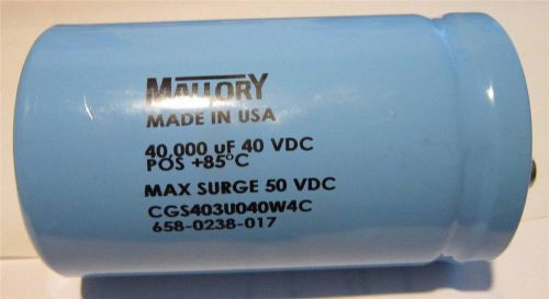 Mallory cgs403u040w4c-aluminum electrolytic large can computer grade capacitor for sale