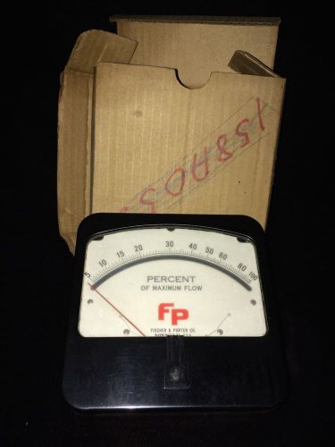 Fischer &amp; Porter Warminster, PA. Percent Of Maximum Flow Gauge Vintage