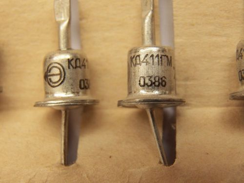 KD411GM ex-USSR Si Rectifier Diode Urev=500V If=2A NOS 4 pcs+