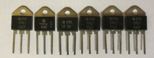 6pcs TIP147 PNP Power Transistor DARLINGTON 100V 10A TO-247 VINTAGE TI