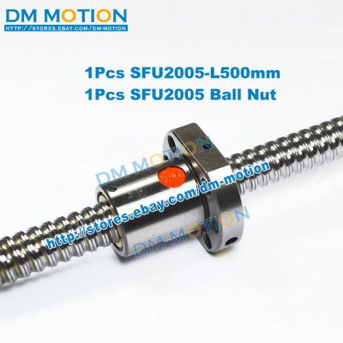 RM2005 500mm Backlash Ball screws SFU2005 500mm + SFU2005 ballnut end machining