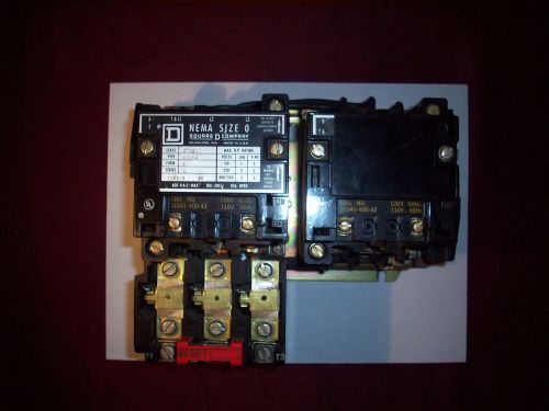 Square d nema size 0 for./ rev. starter class 8736 type sbo-4 form s series a for sale
