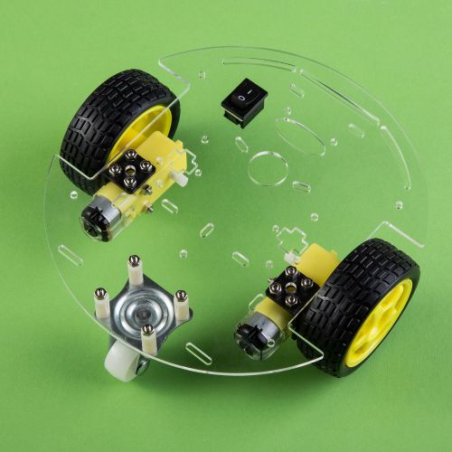 Smart Car Robot With Chassis And Kit (Round, Arduino Controllable, from USA)