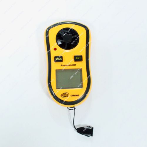 GM8908 Digital LCD Pocket Anemometer Thermometer Wind Speed Air Velocity Gauge
