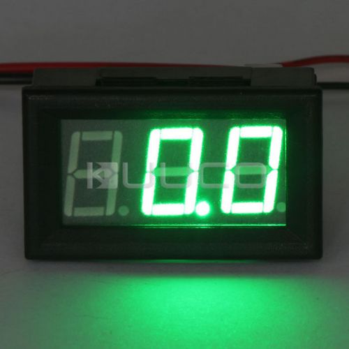 Two Wires Ammeter 0.56&#034;0-50A DC Amps Meter Digital Current Amperemeter Green LED