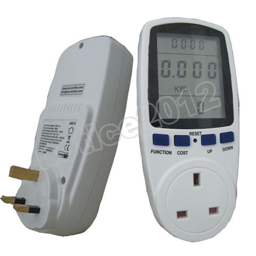 Appliance power digital lcd monitor energy meter watt amps volt solar gift uk for sale