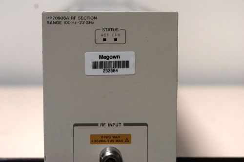 Keysight / agilent / hp 70908a rf section mms plug in module 100 khz to 22 ghz for sale