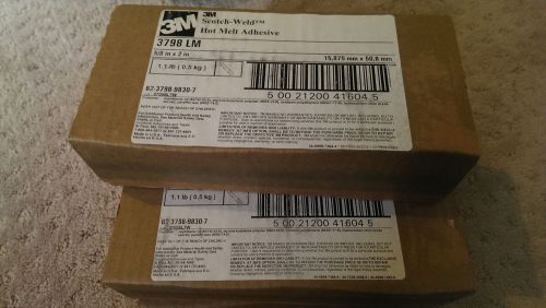 3M Scotch-Weld Hot Melt Adhesive 3798 LM, 1.1 lb per pack. lot of 5 packs. 5.5lb