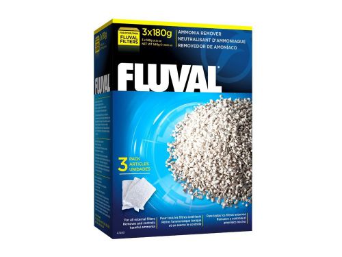 Fluval Ammonia Remover, 180-gram Nylon Bags - 3-Pack, New