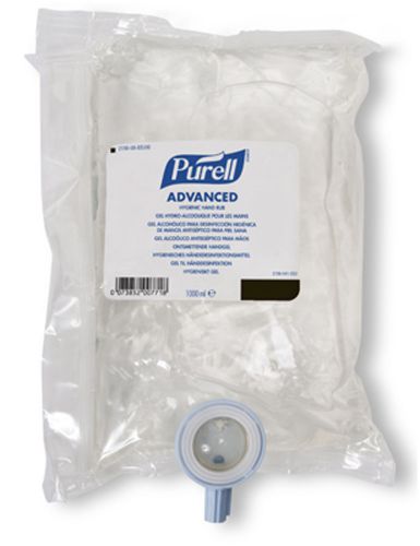 Gojo 2156-08  Purell Advanced instant Hand sanitizer 4 pack 1000ml refill bags