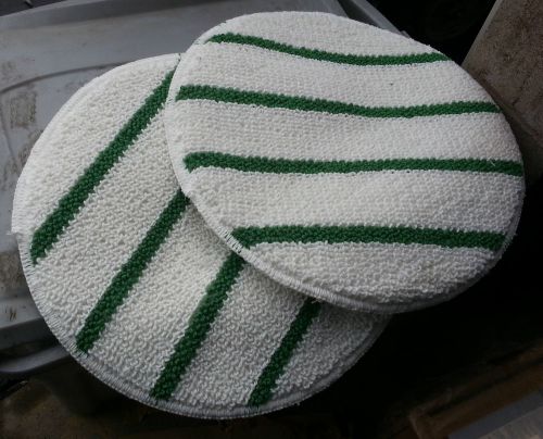 2 Spin Klean Scrub 21&#034; Bonnet Rubbermaid White/Green Striped  * New * Make Offer