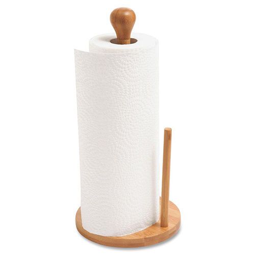 Baumgarten&#039;s Paper Towel Holder, Bamboo. Sold as Each
