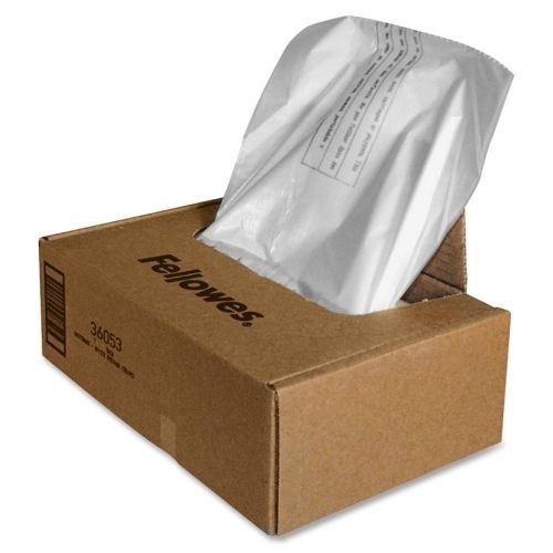 Fellowes 36053 Powershred 20-Gal Bags 100/CT Clear