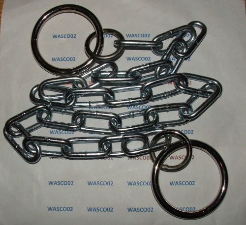 26&#034; Connector Chain {{ On Sale }} Links Handcuffs to Leg Irons With 2-1/4&#034; Rings