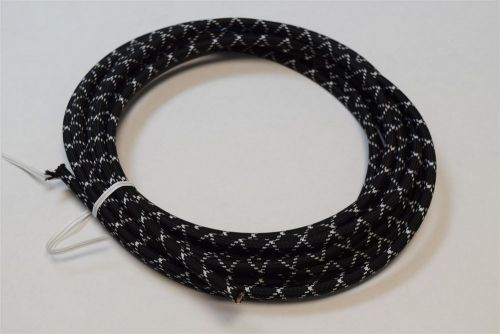 25ft vintage antique style 1/8&#034; braided cloth covered rubber hose line airbrush for sale
