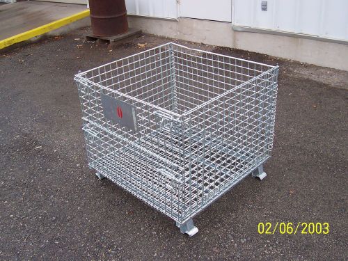 36x34x31 od wire basket cargotainer palletainer for pallet rack  wire basket for sale