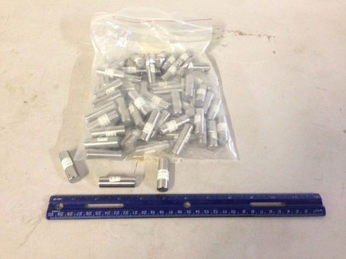 1/4&#034; stainless steel pipe plug fittings, lot of 69 plugs, socket weld fss round